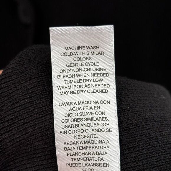 Chico’s Lightweight Long Jacket/Coat Black Size Medium (Chico’s Size 1) - Picture 8 of 9